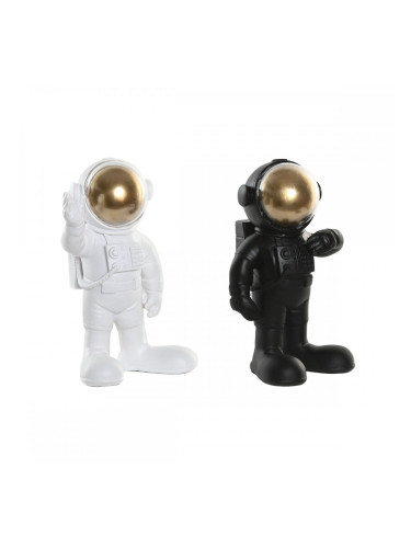 Декоративна фигурка Home ESPRIT Бял Черен Златен Астронавт 20 x 13 x 27 cm (2 броя)