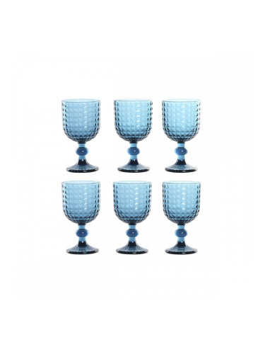 Комплект Чаши Home ESPRIT Син Кристал 260 ml (6 броя)