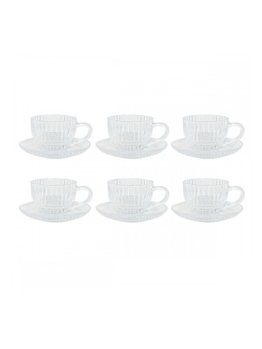 Комплект чаши за кафе части Home ESPRIT Прозрачен 240 ml