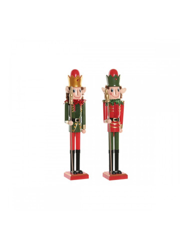 Коледна Украса Home ESPRIT Многоцветен Орехотрошачка Елф 11 x 10 x 54 cm (2 броя)