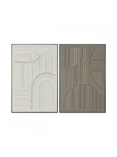 Пластно Home ESPRIT Кафяв Бежов Модерен Град 82 x 4 x 122 cm (2 броя)