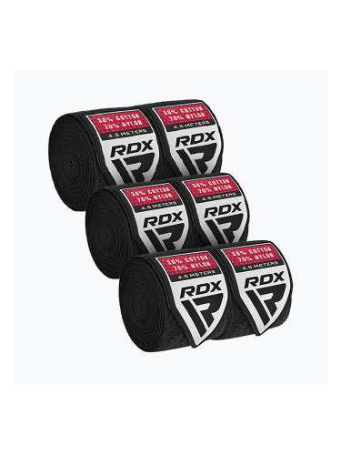Боксьорски бандажи RDX Hand Wraps RB 3 чифта 450cm black
