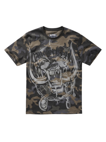 Тениска в цвят тъмен камуфлаж Motorhead Warpig Print
