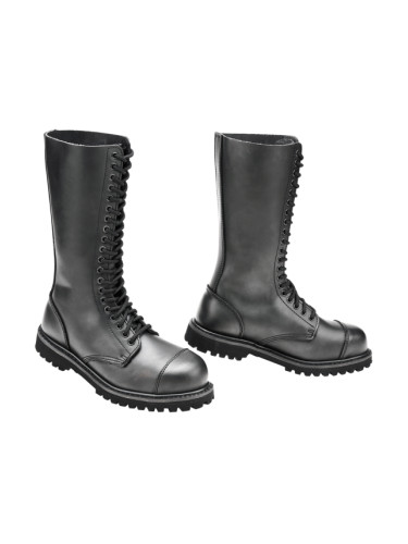 Високи черни кубинки естествена кожа Brandit Phantom 20 Eyelet