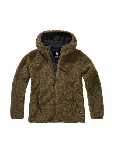 Дамско масленозелено пухкаво яке Brandit Teddyfleecejacket