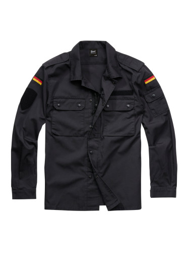 Мъжка риза с пагони в черен цвят Brandit