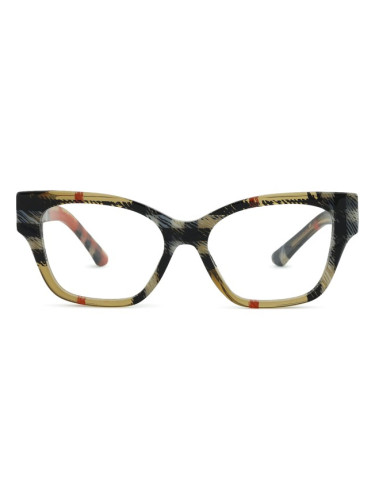 Burberry 0BE2420 4146 52 - диоптрични очила, cat eye, дамски, кафяви