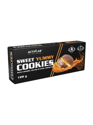 ACTIVLAB - Sweet Yummy Cookies in Milk Chocolate - 128 g (8 x 16 g)