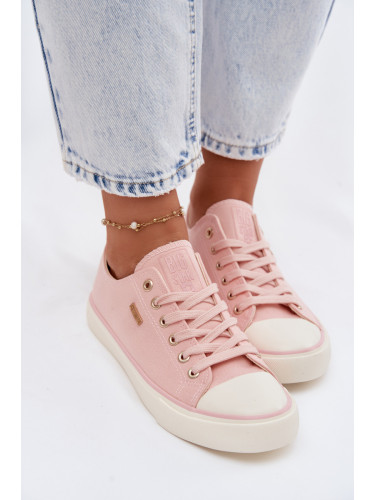 Дамски розови ниски маратонки Big Star