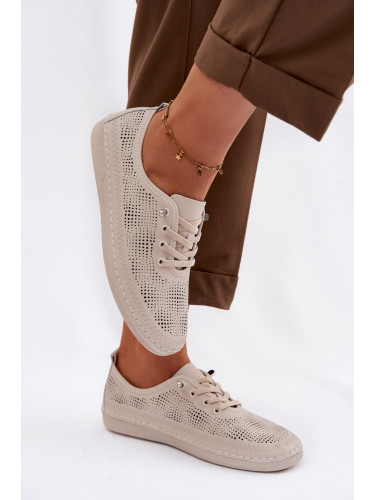 S. BARSKI Дамски мокасини от перфорирана кожа