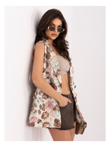 Елегантна кафява жилетка