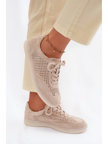 Дамски велурени маратонки Boto Almora бежови