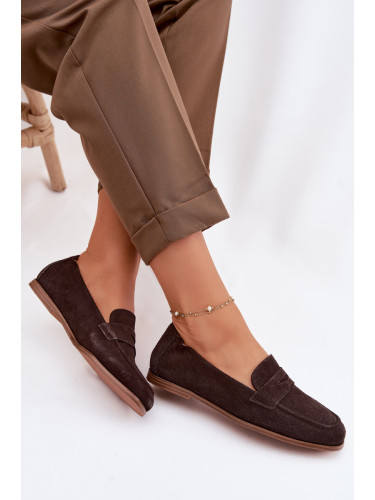 Дамски велурени мокасини Vinceza
