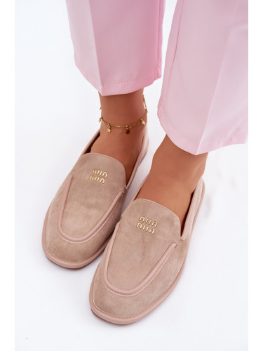 Дамски мокасини Vinceza бежови