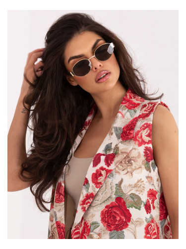 Червен флорален кардиган