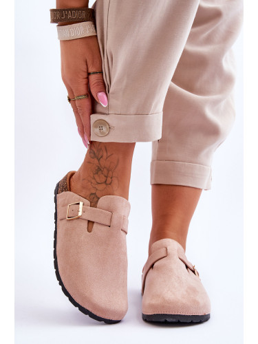 Велурени джапанки Boto на коркова платформа