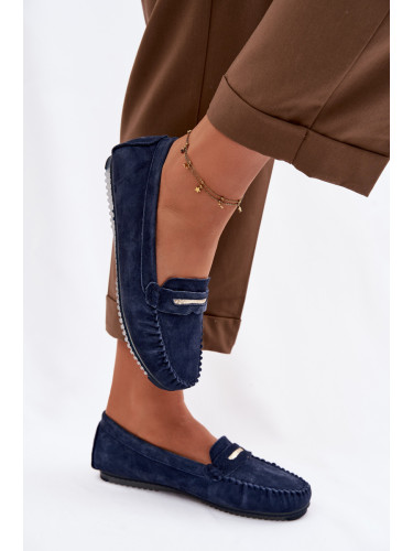 Дамски мокасини от естествен велур S.Barski