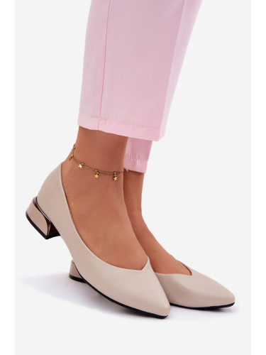 Ниски балеринки Vinceza в бежов цвят