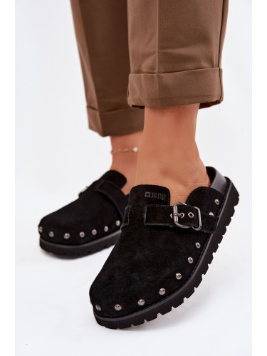 Велурени сандали на платформа Big Star