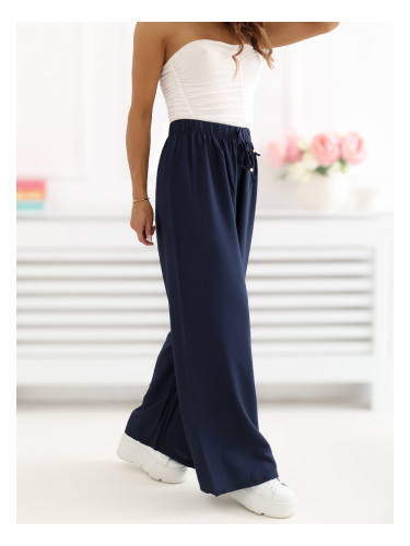 Широки летни панталони в цвят гранат