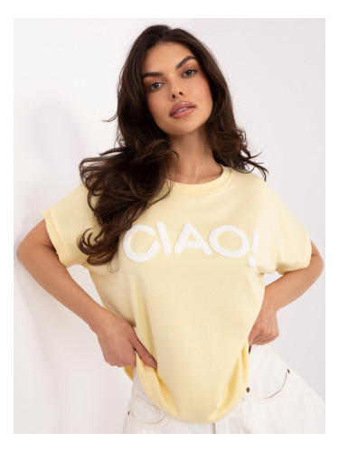 Жълта блуза с къс ръкав RUE PARIS