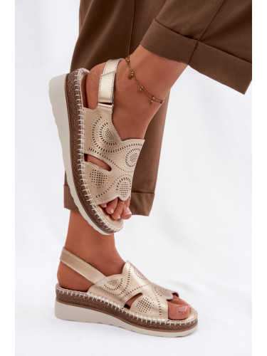 Кожени сандали на платформа S.Barski