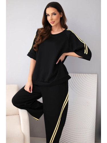 Дамски комплект Kesi от маслена вискоза: суитшърт и панталон