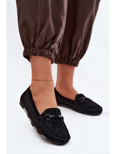Дамски черни мокасини Olisa
