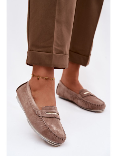 Дамски мокасини S.Barski от естествен велур