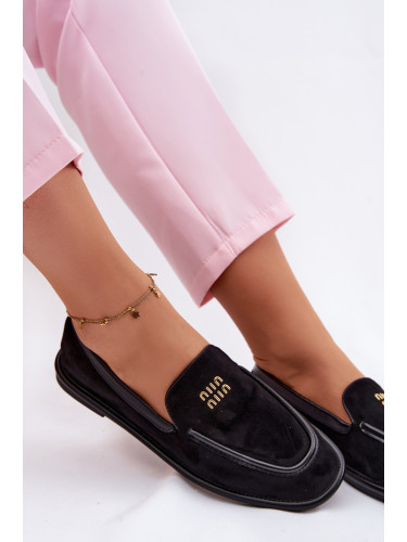 Дамски равни мокасини Vinceza черни