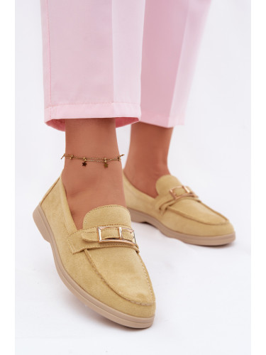 Жълти дамски мокасини EVENTO с катарама