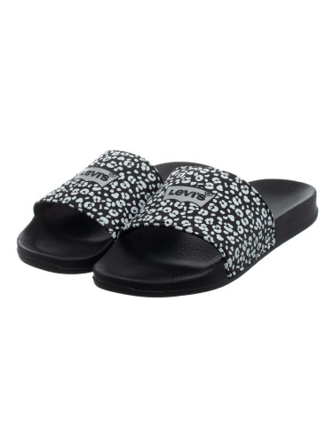 Levi's - Дамски джапанки - Черни с леопард
