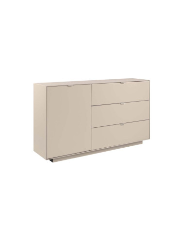 КОМОД СИВАС С 1 ВРАТА И 3 ЧЕКМЕДЖЕТА 160/37.5/90 СМ В ЦВЯТ ПЯСЪК