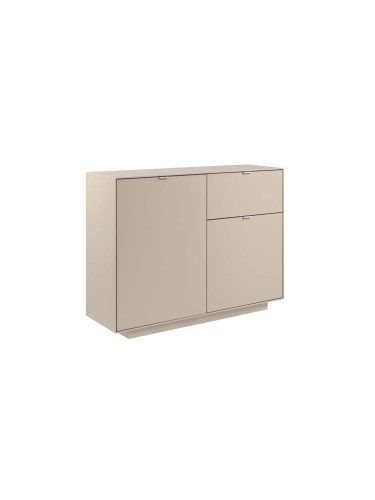 КОМОД СИВАС С 2 ВРАТИ И 1 ЧЕКМЕДЖЕ 120/37.5/90 СМ В ЦВЯТ ПЯСЪК