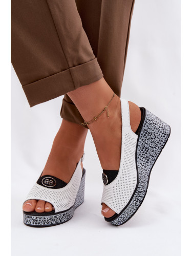 Кожени сандали на платформа S. BARSKI