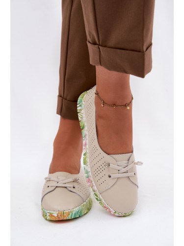 Дамски кожени мокасини S.Barski