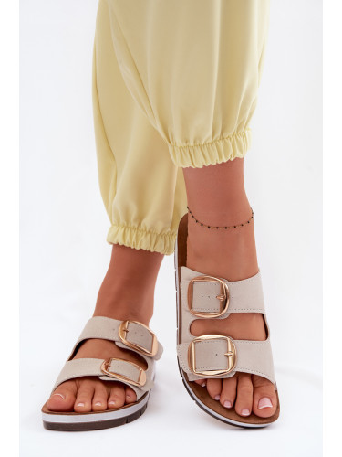 Дамски джапанки със златни катарами Inblu