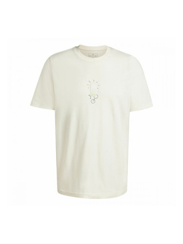 Мъжка тениска с къс ръкав Adidas Molded Linear Бял Естествен - XL