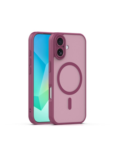 Кейс Mag Matt с отвори за камерите за iPhone 17 (6.3) тъмнолилав