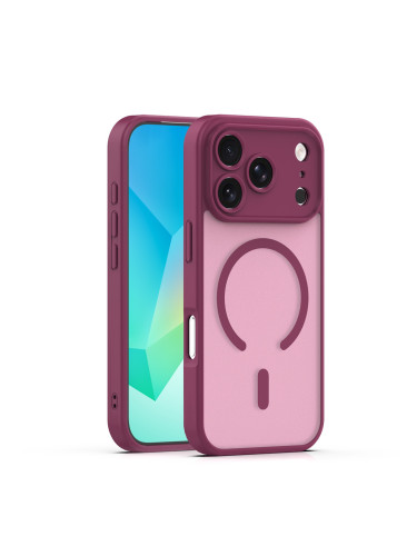 Кейс Mag Matt с отвори за камерите за iPhone 17 Pro (6.3) тъмнолилав