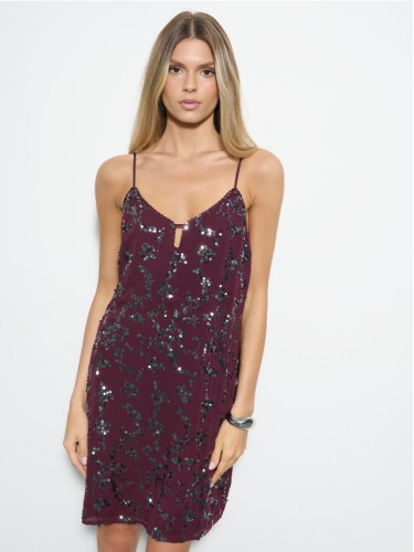 Mohito - Рокля с пайети - махагон