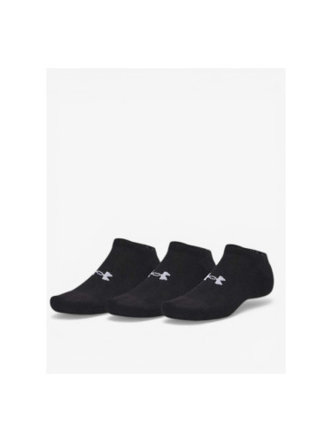UNDER ARMOUR 3-Packs Performance No Show Cotton Socks Black