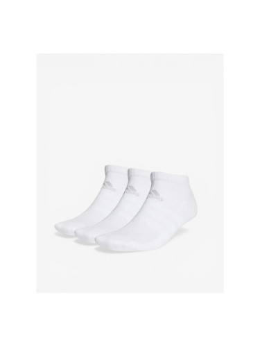 ADIDAS 3 Packs Cushioned Low-Cut Socks White