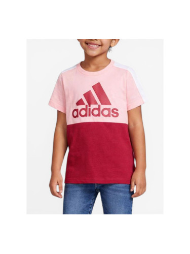 ADIDAS Colorblock Logo Tee Pink
