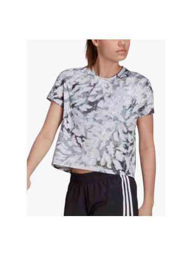 ADIDAS Fast Split All Over Print Tee Grey