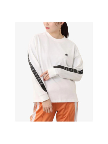 ADIDAS Wording Long-Sleeve Sweatshirt White