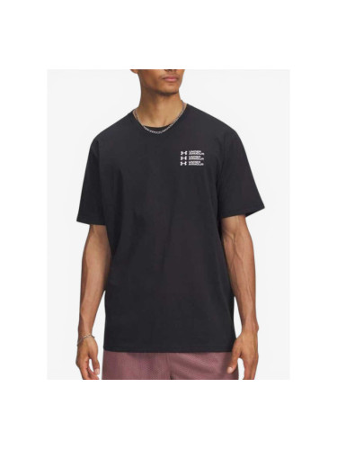 UNDER ARMOUR Triple Stack Left Chest Logo Tee Black