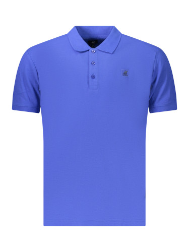 Мъжка поло риза с къс ръкав, синя