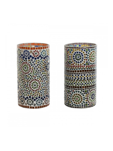 Настолна лампа Home ESPRIT Многоцветен Кристал 25 W 220 V 15 x 15 x 30 cm (2 броя)