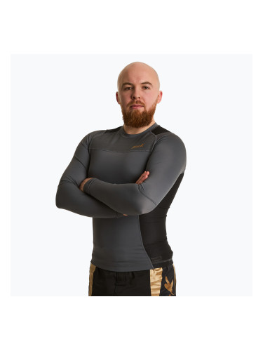 Мъжки рашгард с дълъг ръкав Rashguard HOOK FIGHTING Base black